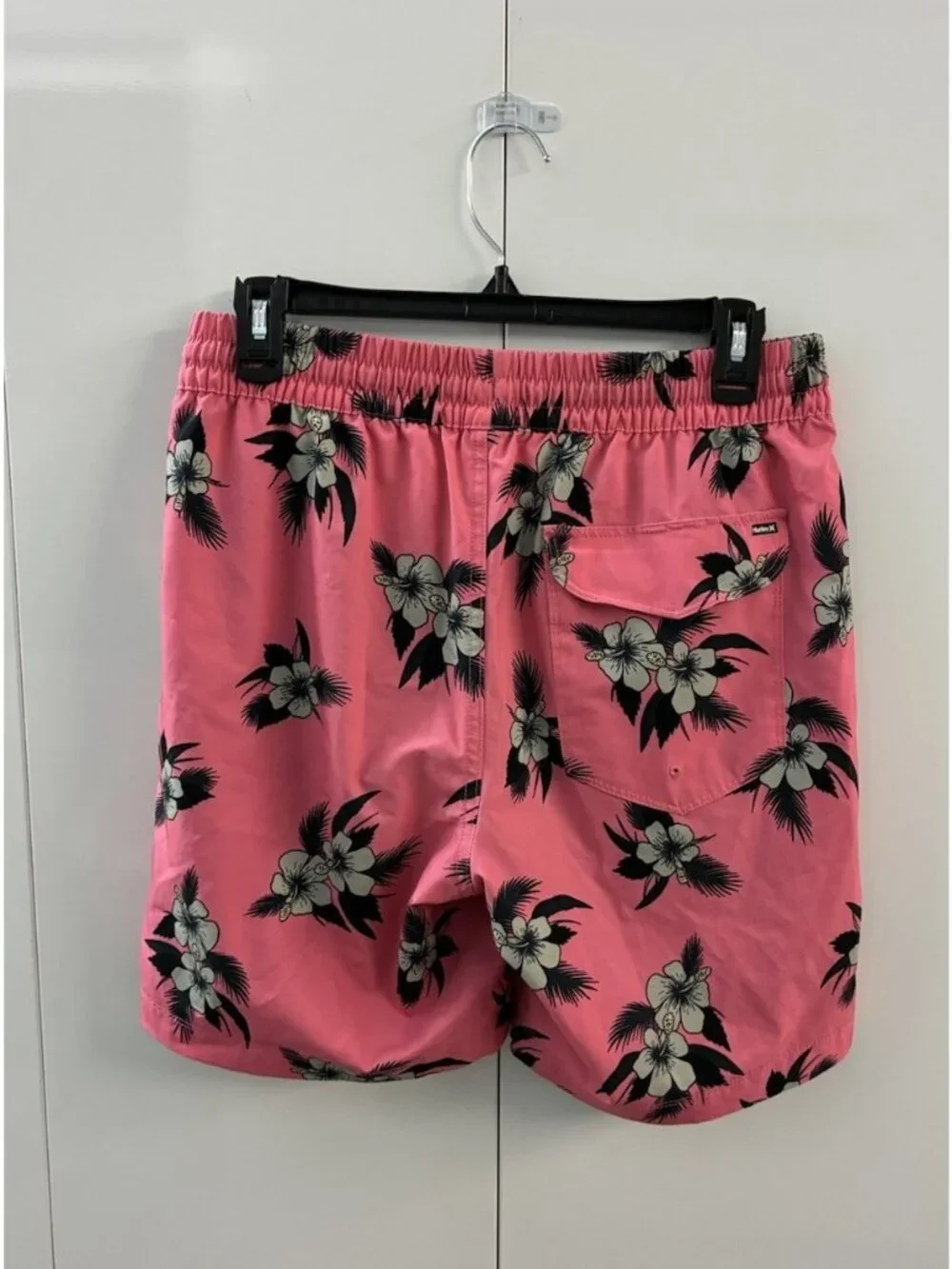 Hurley Board Shorts Swim Trunks‎ Pink Hawaiian Floral Small